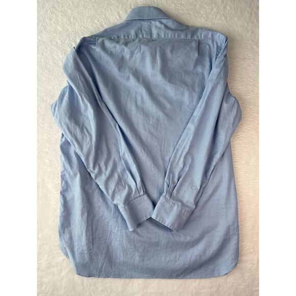 Polo Ralph Lauren Long Sleeve Button Down Shirt Size 16 32/33 Blue Glen Plaid - Picture 6 of 6